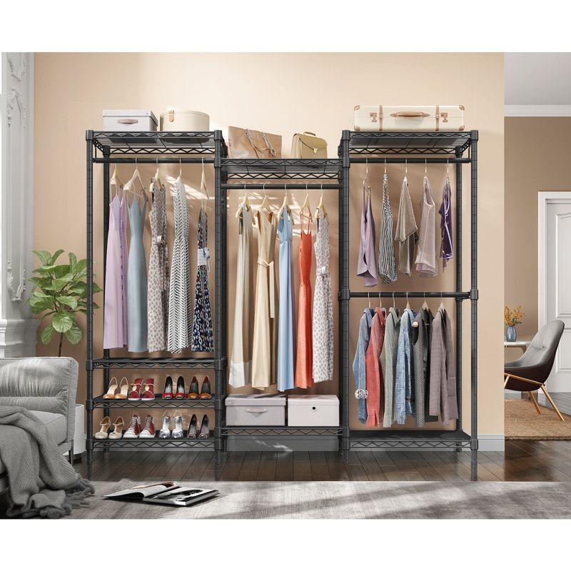 MAXAYA Portable Closet Wardrobe Heavy Duty Clothes Rack, Frees... | Wayfair