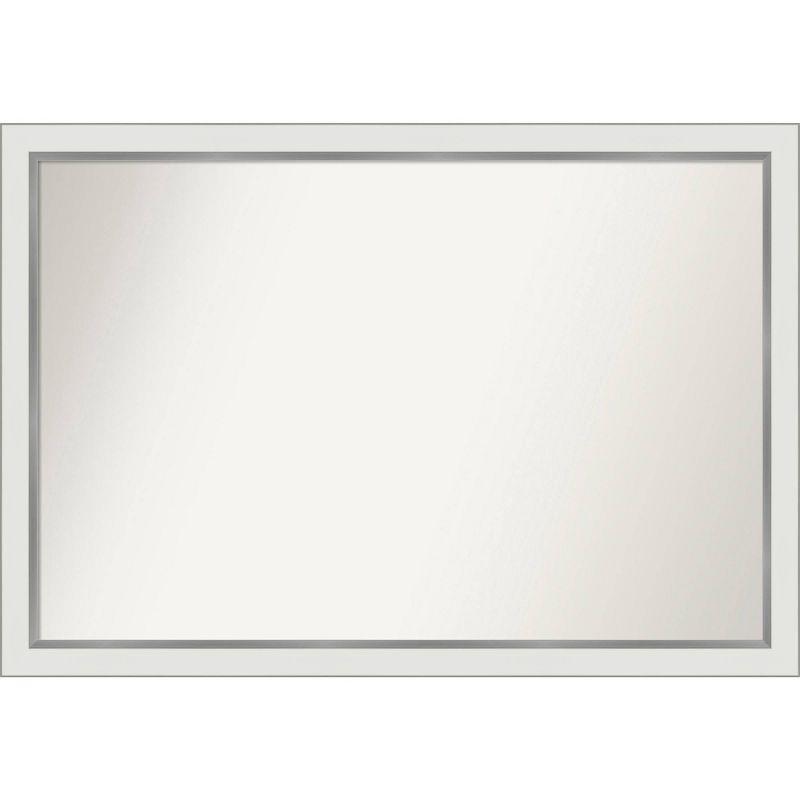 39" x 27" Non-Beveled Eva Narrow Bathroom Wall Mirror Gold - Amanti Art: Modern Polystyrene Framed, Includes Mounting Hardware