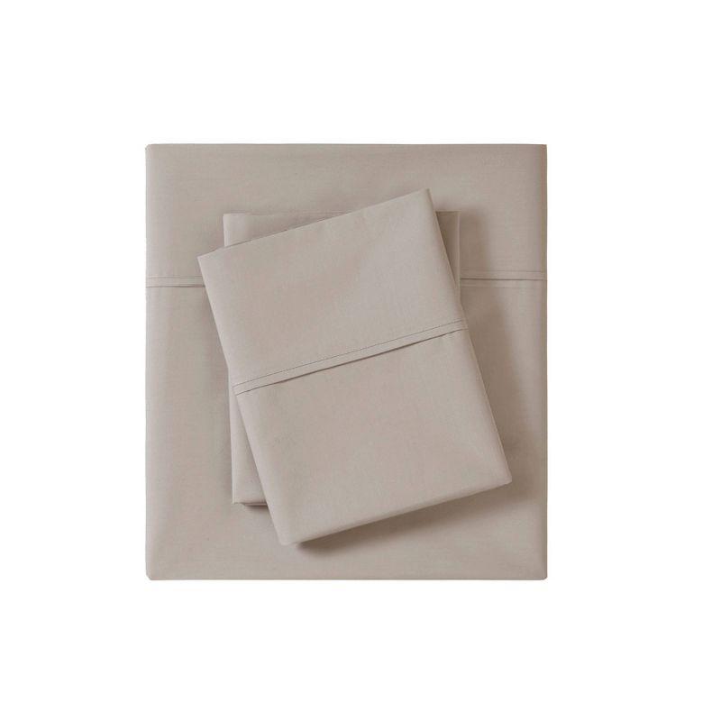 Madison Park Peached Percale 200 Thread Count Relaxed Cotton Percale Sheet Set