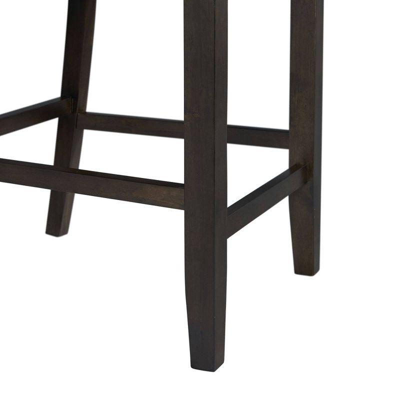 Set of 2 Taylor Counter Height Barstools Faux Leather Walnut - Picket House Furnishings