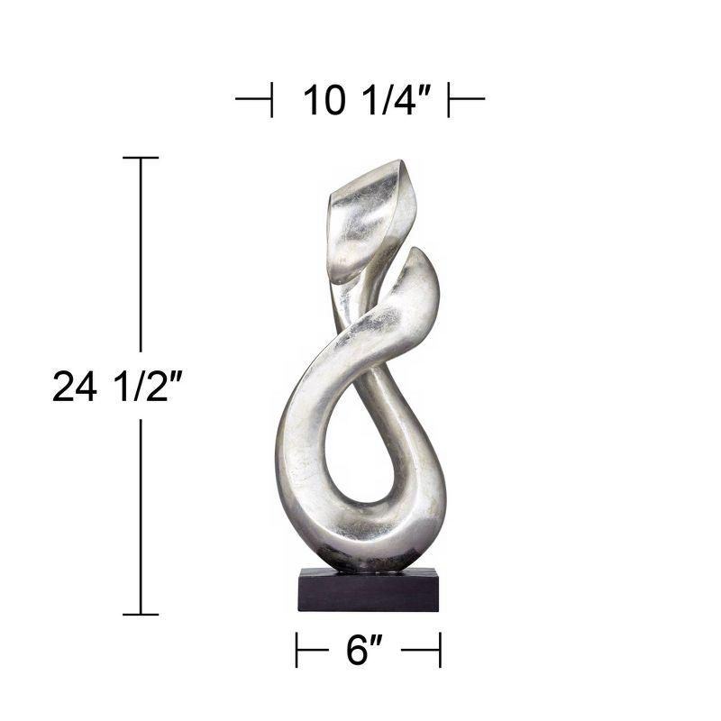 Studio 55D Open Infinity 24 1/2" High Silver Finish Modern Sculpture