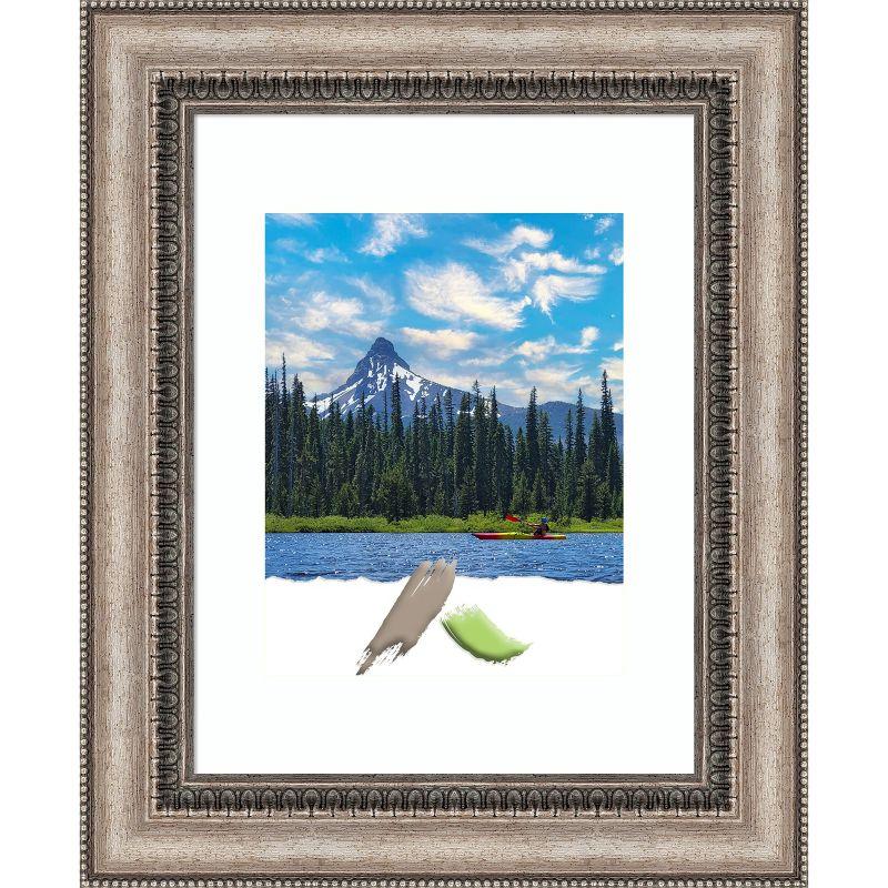 Amanti Art Lyla Ornate Silver Picture Frame Opening Size 11x14 in. (Matted To 8x10 in.)