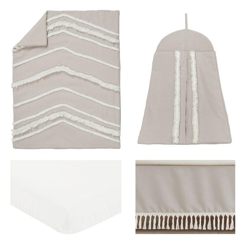 Sweet Jojo Designs Boho Fringe 4 Piece Crib Bedding Set
