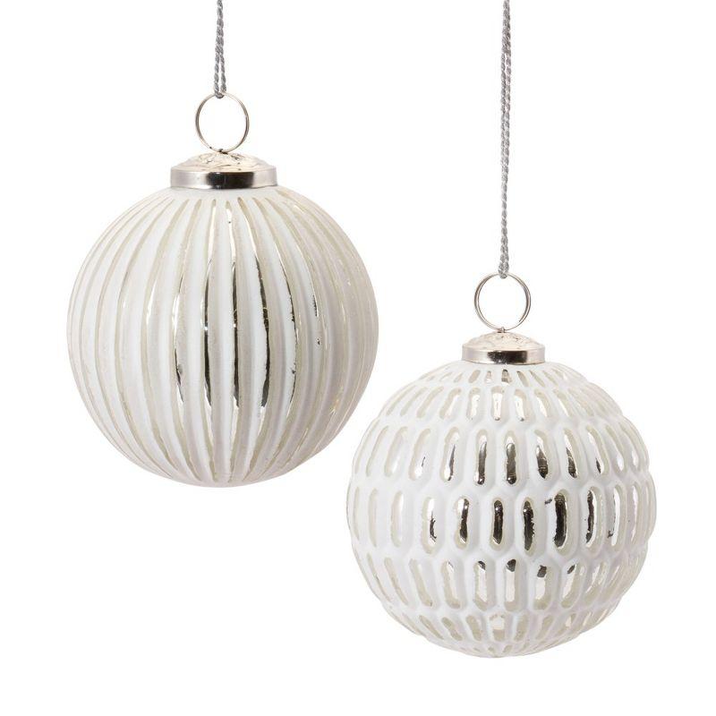 Melrose Frosted Glass Ball Ornament (Set of 6)