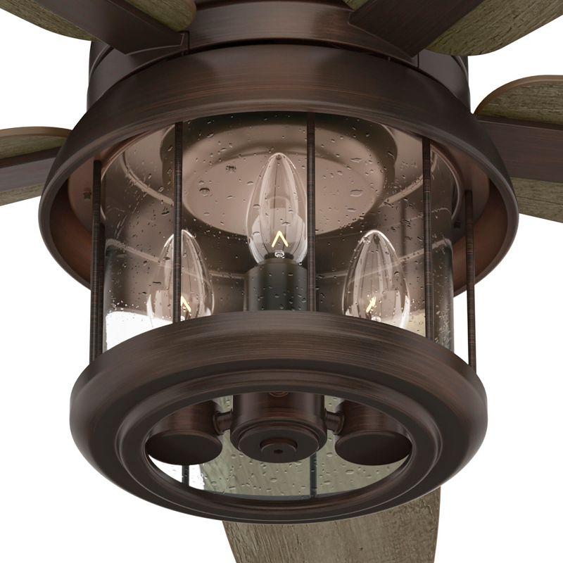 52" Coral Bay 5 - Blade Outdoor Standard Ceiling Fan with Remote Control and Light Kit Included