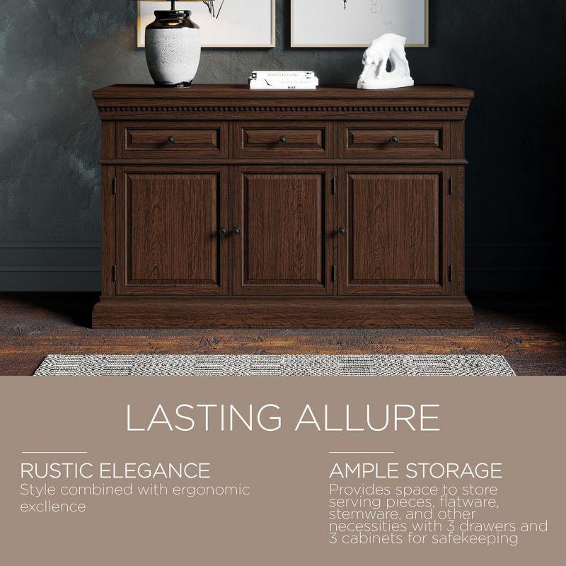 Maven Lane Maven Lane Theo Wooden Sideboard in Antiqued Finish