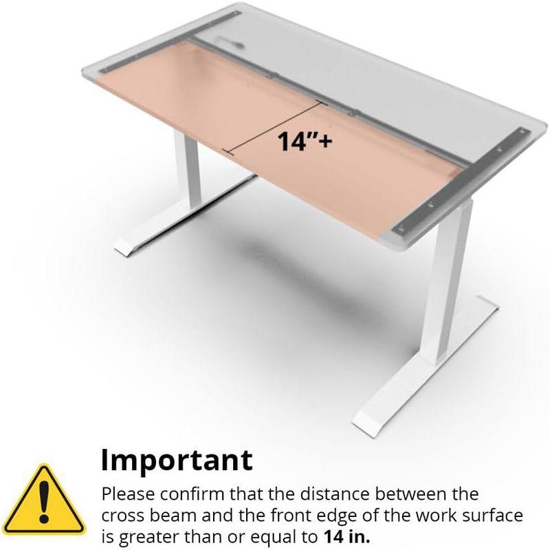 21.6" White Powder Coated Steel Sliding Under-Desk Organizer