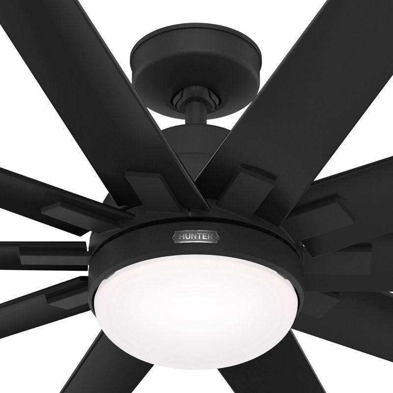 Overton 10 - Blade Standard Ceiling Fan with Wall Control and Light Kit Included