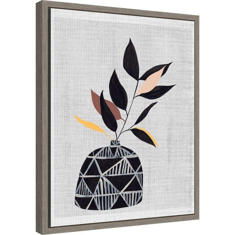 Amanti Art Decorated Vase with Plant IV by Melissa Wang Framed Canvas Wall Art