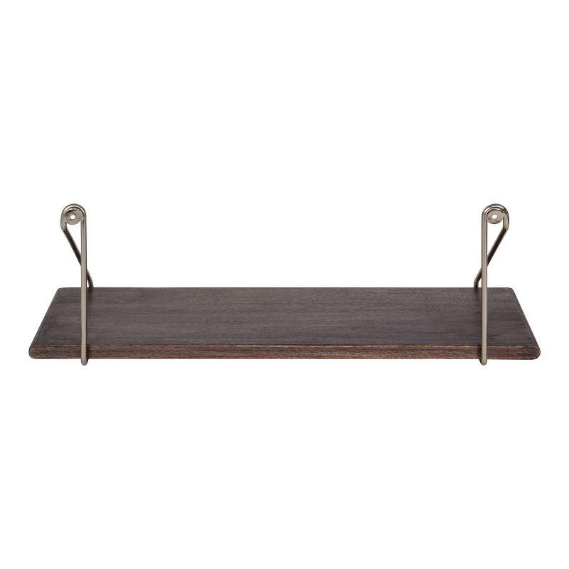 Palone Modern Graywash Mango Wood 24" Floating Wall Shelf