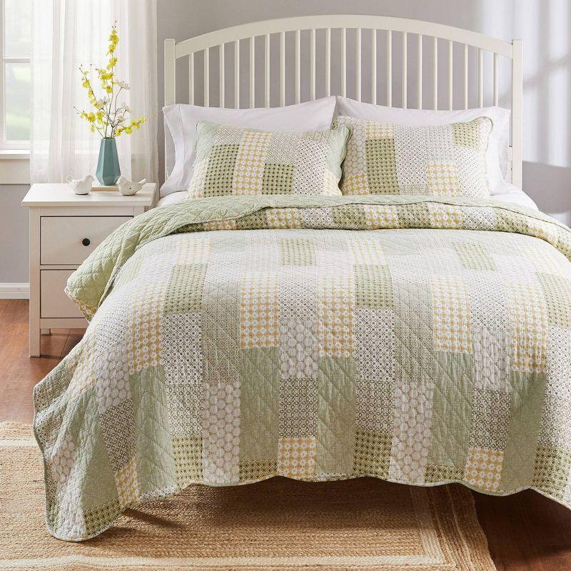 Barefoot Bungalow Juniper Modern Patchwork Print Quilt Set