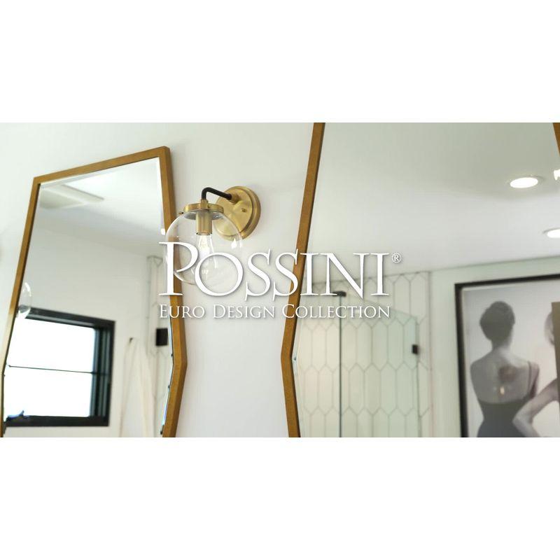 Possini Euro Design Fairling Modern Wall Light Sconce Gold Hardwire 7 1/2" Fixture Clear Glass Globe Shade for Bedroom Bathroom Vanity Reading Hallway