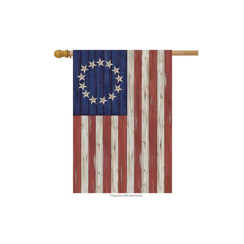 Betsy Ross Rustic Patriotic Polyester House Flag