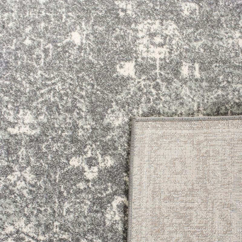 Evoke EVK270 Power Loomed Area Rug Grey / Ivory 5'-3" X 7'-6" - Safavieh.