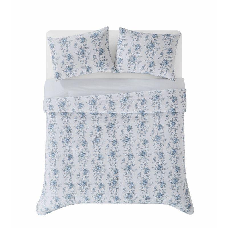 The Farmhouse By Rachel Ashwell British Rose Comforter Set White/Blue