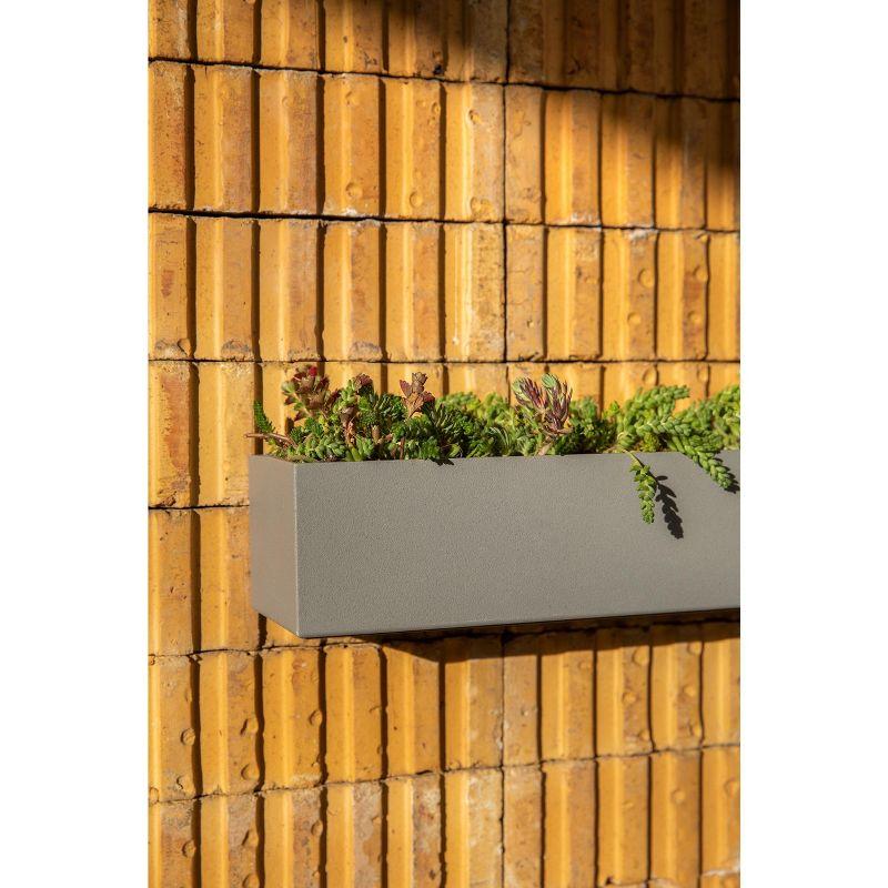 Veadek Geo Series Short Hanging 16" Planter - Gray