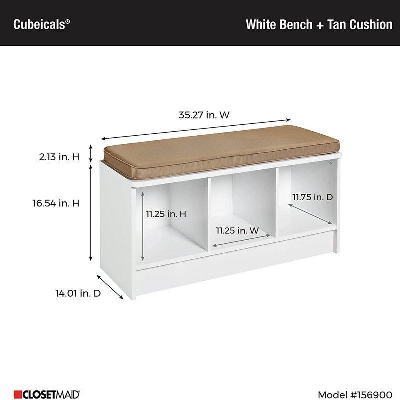 ClosetMaid Cubeicals 3 Pair Shoe Storage Bench