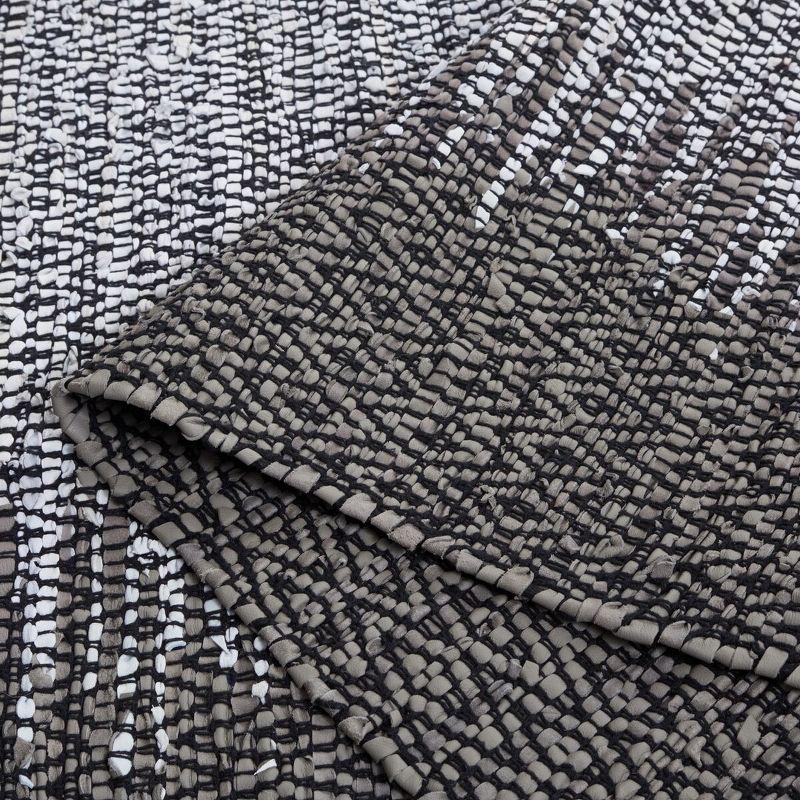 Vintage Leather VTL387 Hand Woven Indoor Runner Rug - Light Grey/Grey - 2'3"x9' - Safavieh.