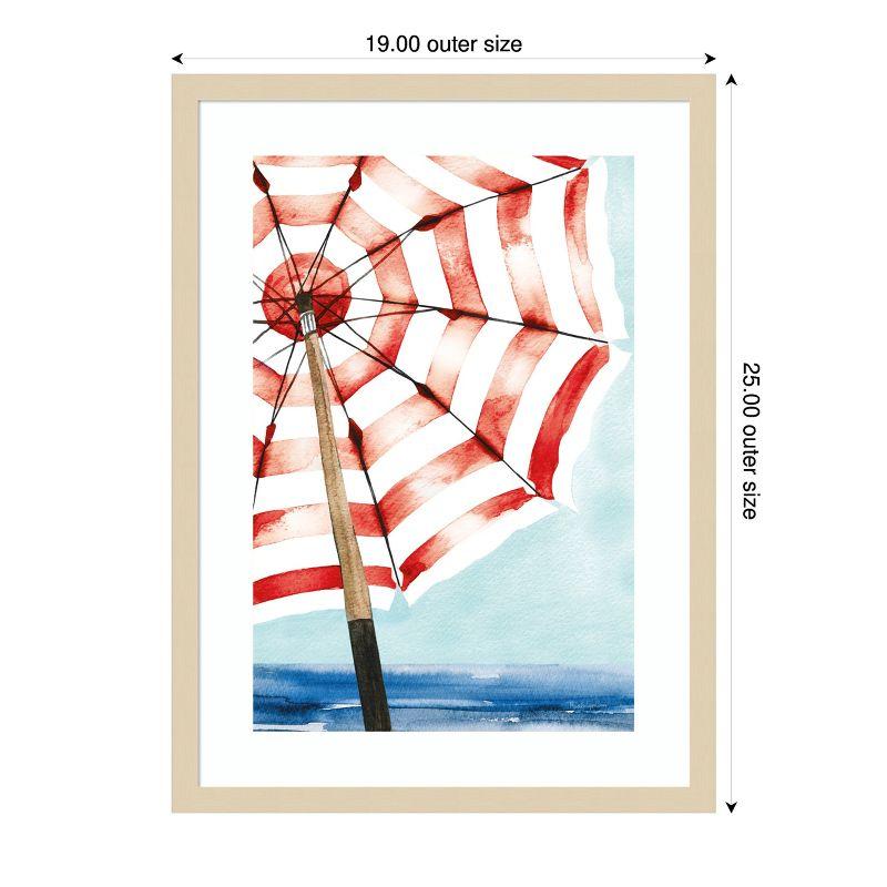 Amanti Art Surf and Sun I Red by Mercedes Lopez Charro Wood Framed Wall Art Print