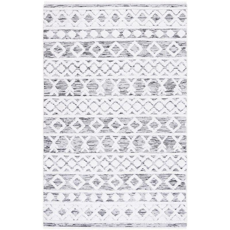 Augustine AGT758 Machine Made Indoor Area Rug - Black/Ivory - 8'x10' - Safavieh