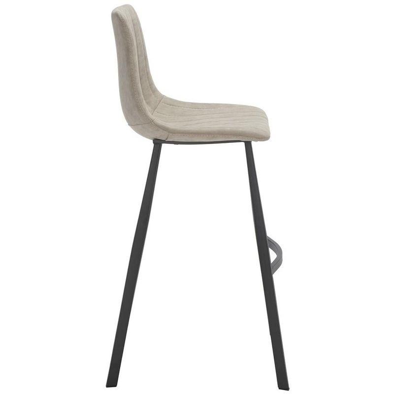 Rhyatte Bar Stool  - BST3018 - Stone/Black - Safavieh