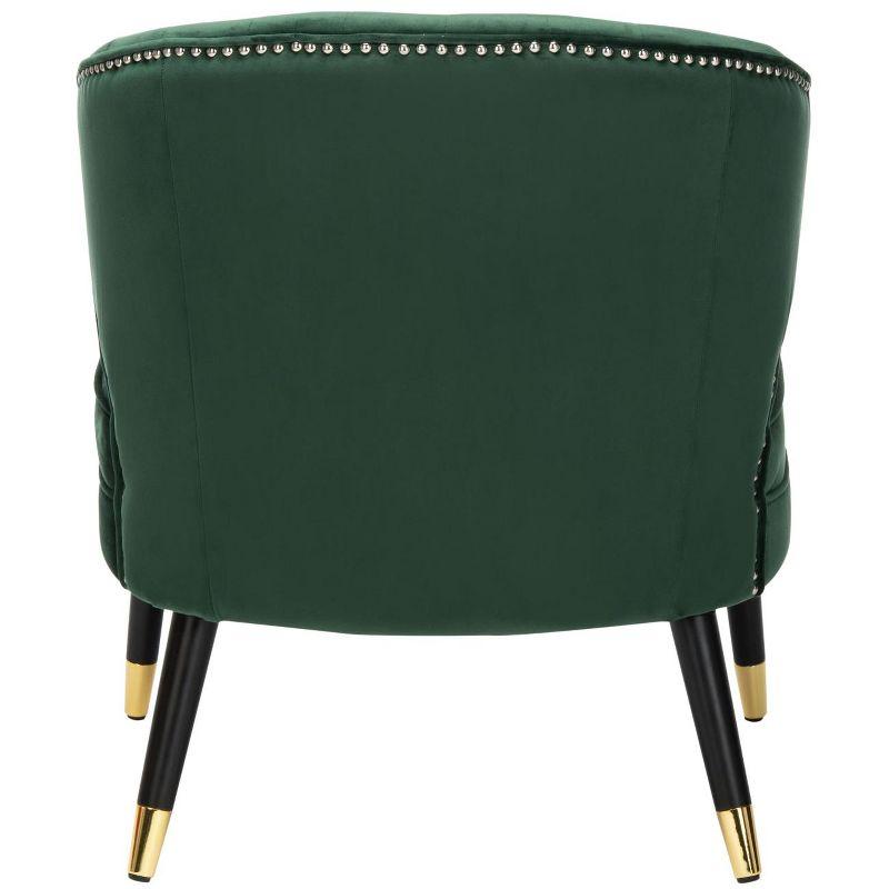 Stazia Wingback Accent Chair - ACH4502 - Forest Green/Black - Safavieh