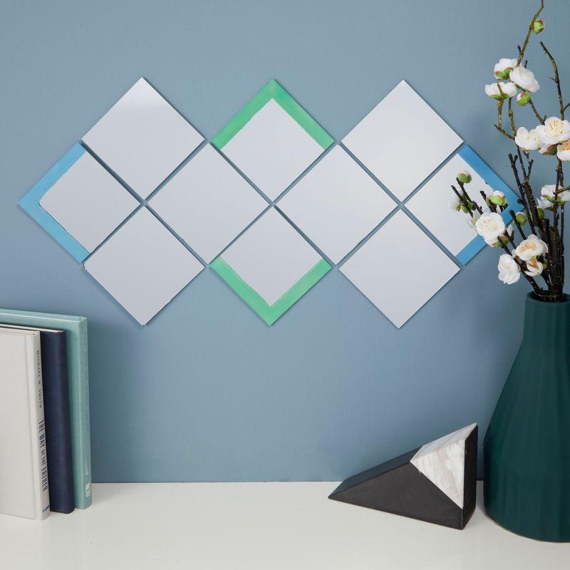 Bright Creations 50 Pack Craft Square Mirror Mosaic Tiles 4" for DIY Projects Art & Crafts Home Decorations