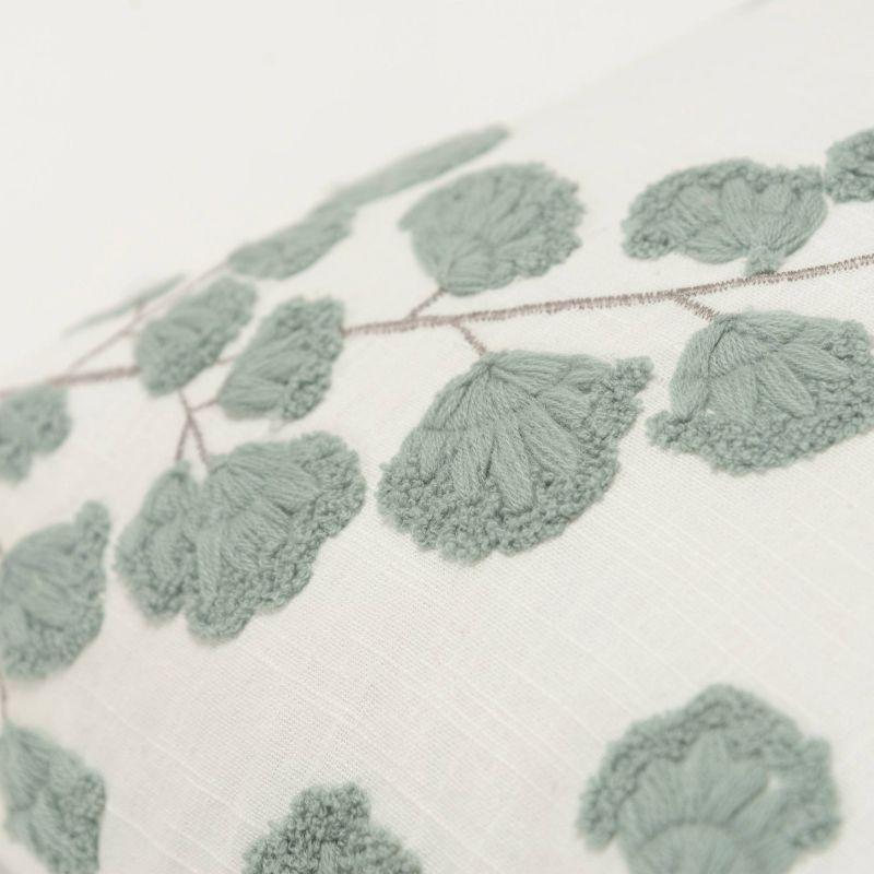 Embroidered Cotton Throw Pillow