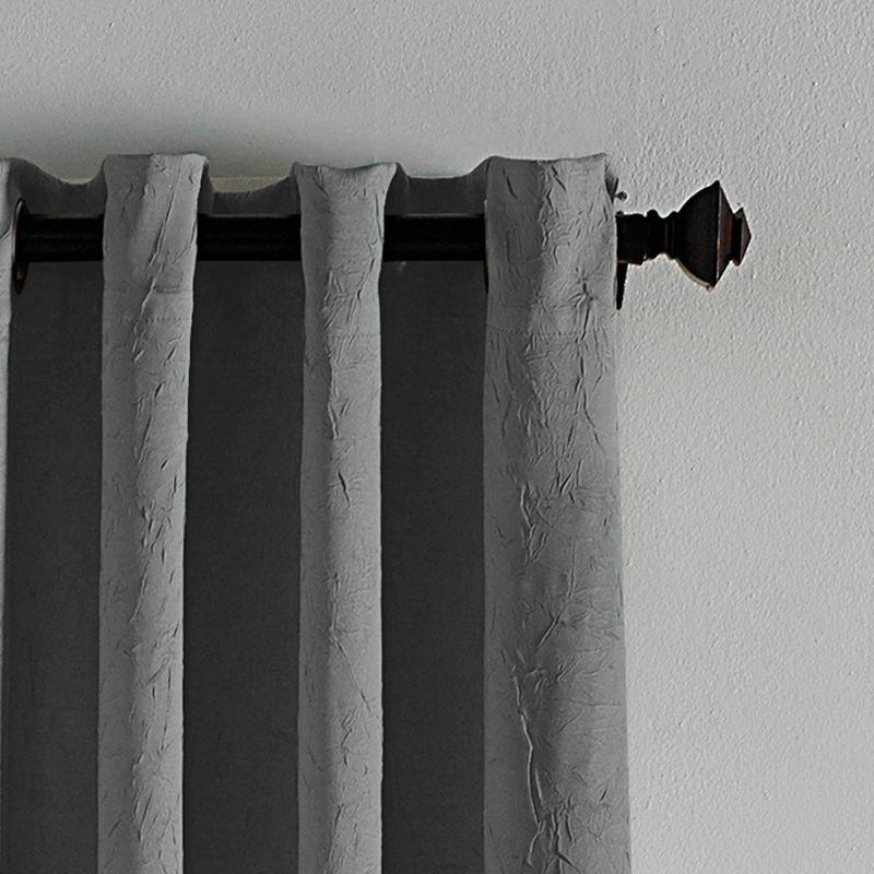 1pc 50"x132" Light Filtering Lenox Window Curtain Panel Gray - Window Curtainworks: Polyester, Grommet Top, Room Darkening