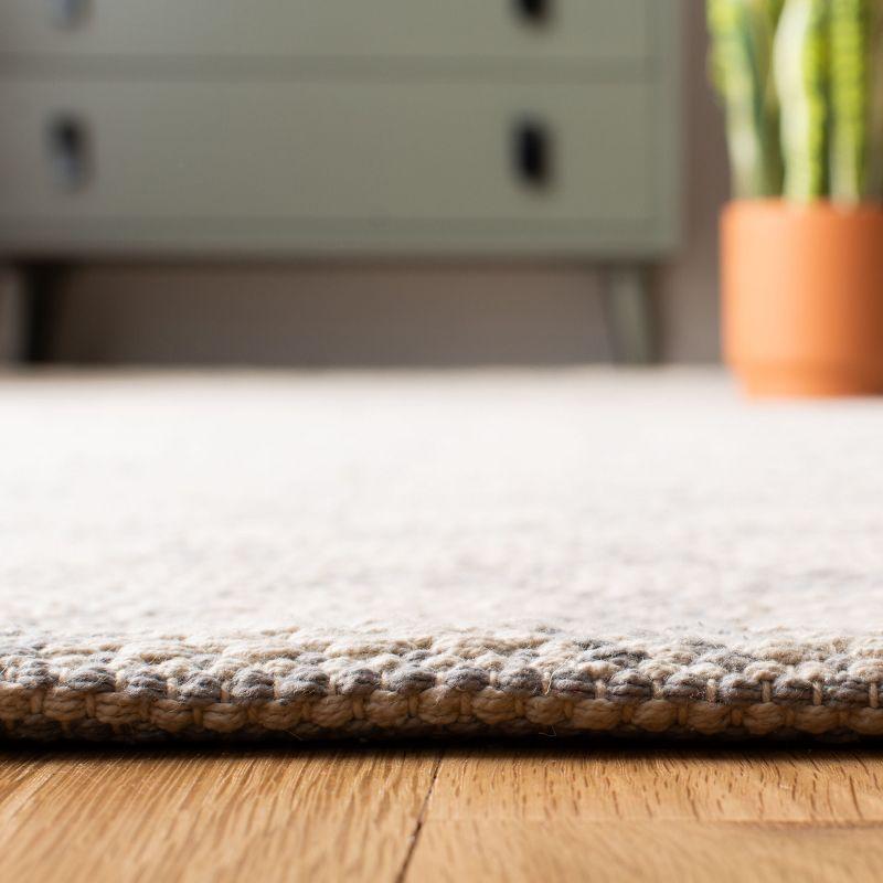 Cotton Kilim KLC222 Hand Woven Area Rug - Silver/Ivory - 5'x8' - Safavieh