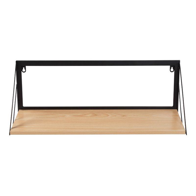 Honey-Can-Do Large Laundry Wall Shelf with Wood Light Oak