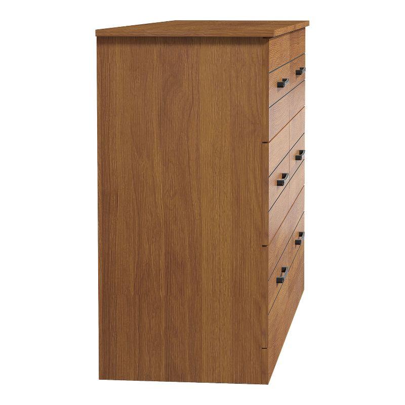 Galano Elis Amber Walnut 6 Drawer 47.2 in. Wide Dresser (Sturdy, Effortless Assembly with Interlocking Drawers)