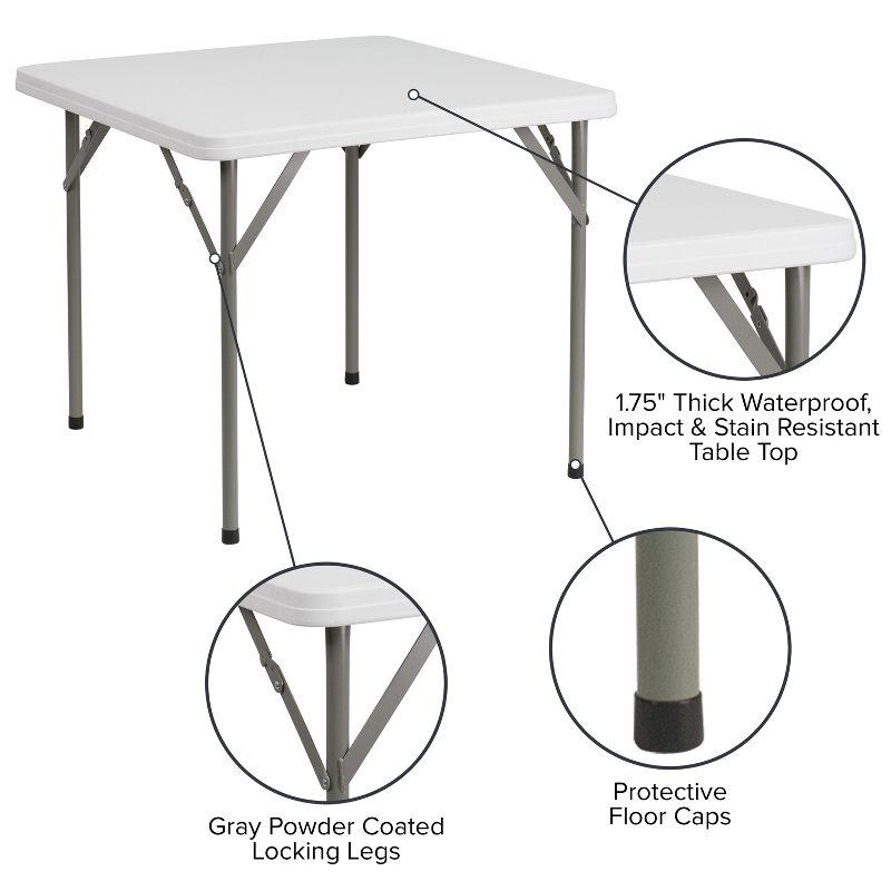 Flash Furniture Noah Square Plastic Folding Event Table