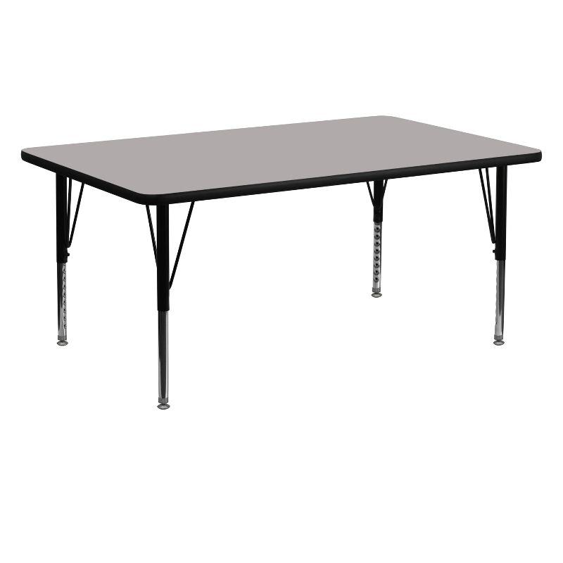 Goddard 24''W x 48''L Rectangular HP Laminate Activity Table - Adjustable Legs