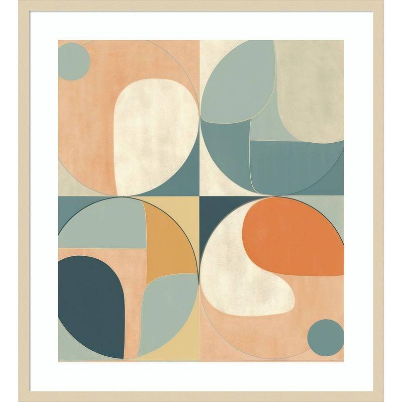 Shapes in Concert Abstract Geometric Framed Wall Art