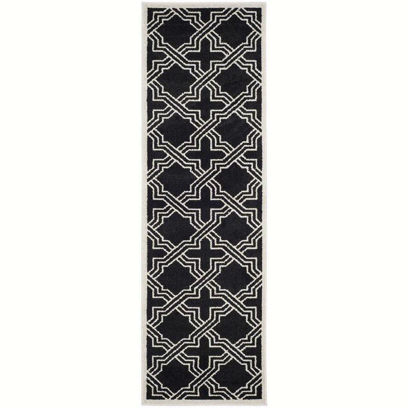 Amherst AMT413 Power Loomed Runner Rug - Anthracite/Ivory - 2'3"x7' - Safavieh.