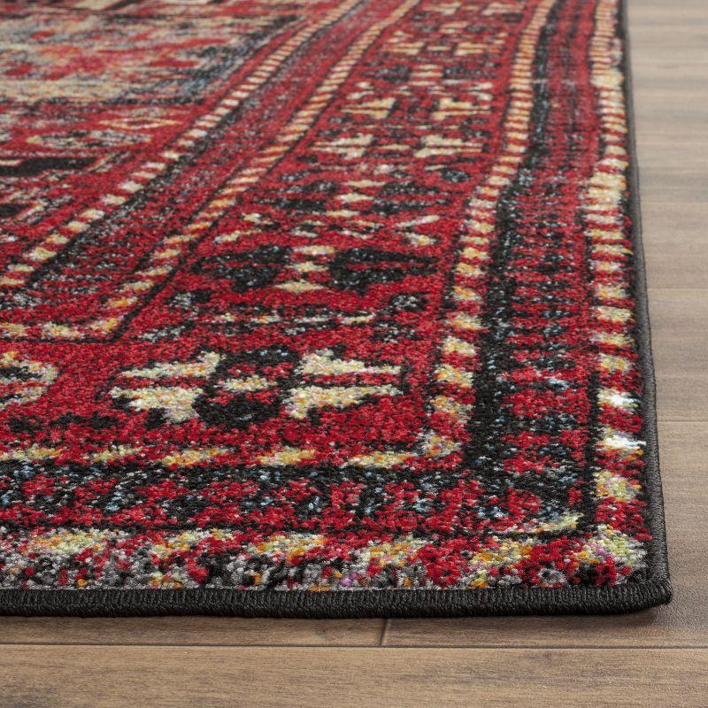 Elegant Red & Multi 9' x 12' Hand-Knotted Wool Blend Persian Area Rug