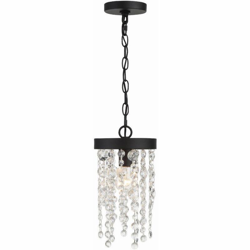 Crystorama Lighting Winham 1 - Light Pendant in  Black Forged