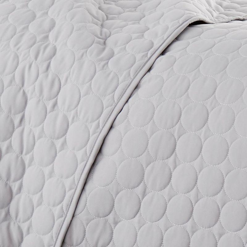 Southshore Fine Living Inc Oversized Lightweight Classic 2-Piece Quilt Set Light Grey Twin/Twin XL