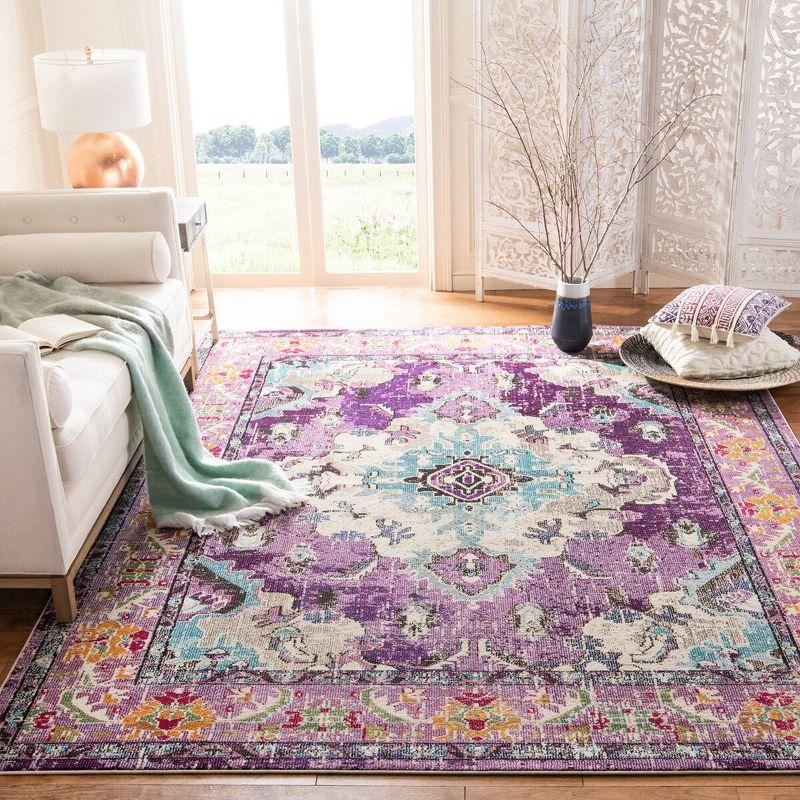 Monaco MNC243 Power Loomed Indoor Area Rug - Violet/Light Blue - 10'x14' - Safavieh.