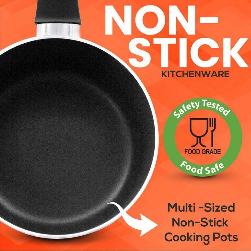 SereneLife 15 Piece Pots and Pans Non Stick Chef Kitchenware Cookware Set