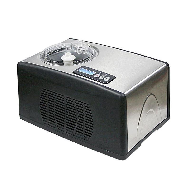 Stainless Steel 1.6 Qt Automatic Ice Cream Maker with LCD Display