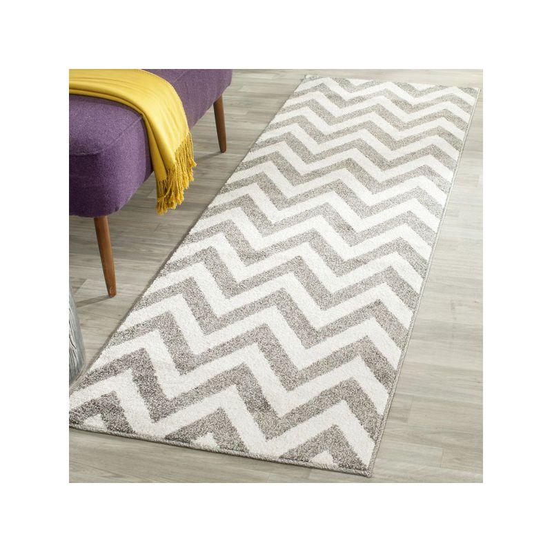 Reversible Dark Grey and Beige Hand-Knotted Easy-Care Area Rug