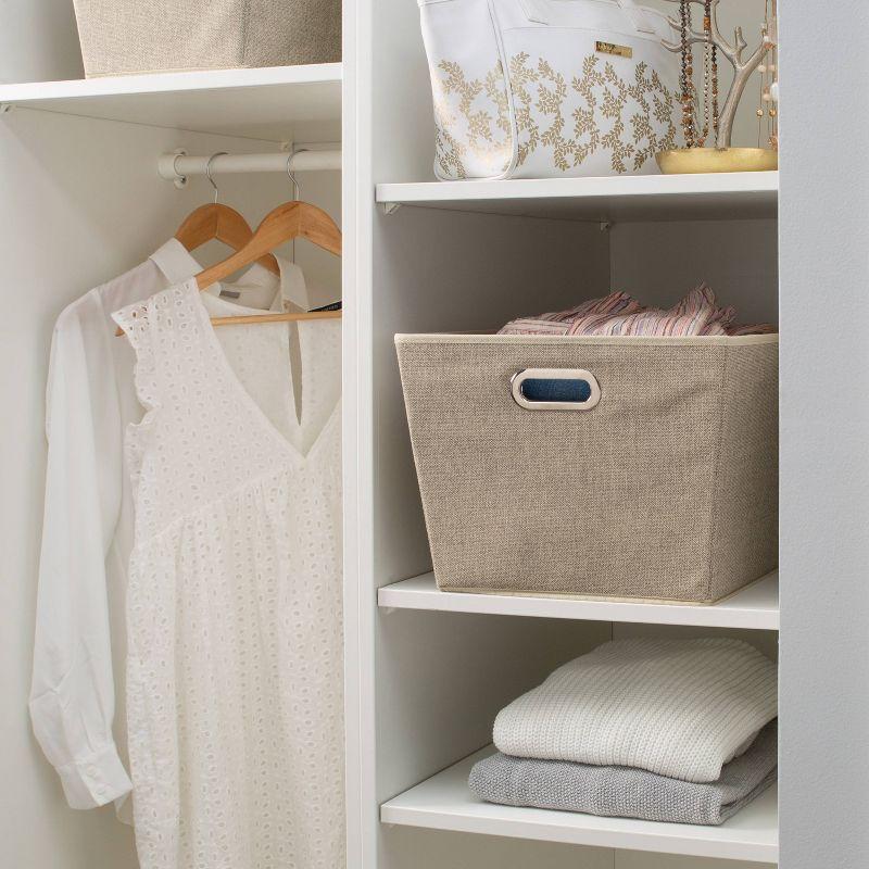 Simplify Large Grommet Storage Bin Brown