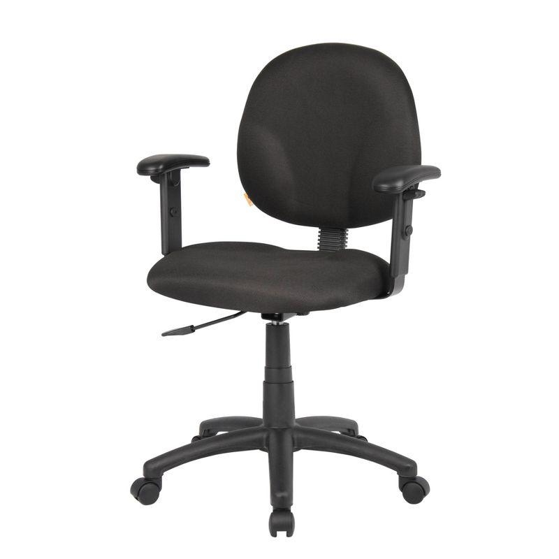 Ergonomic Diamond Task Chair with Adjustable Arms - Black
