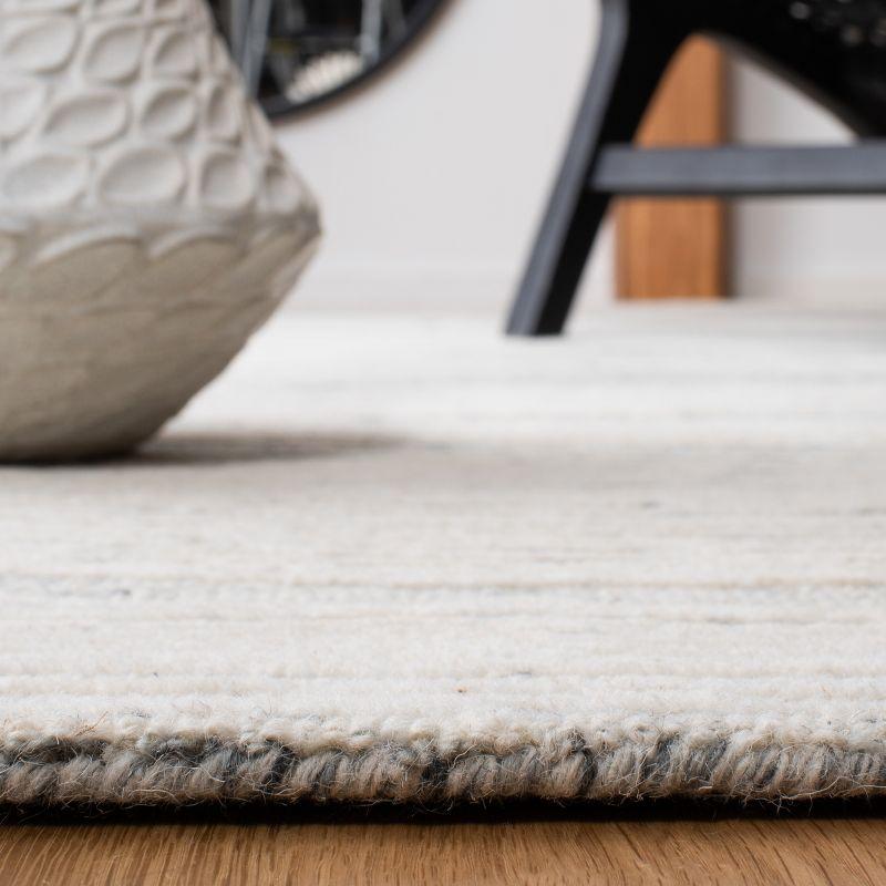 Metro MET995 Hand Tufted Indoor Runner Rug - Dark Grey/Ivory - 2'3"x6' - Safavieh