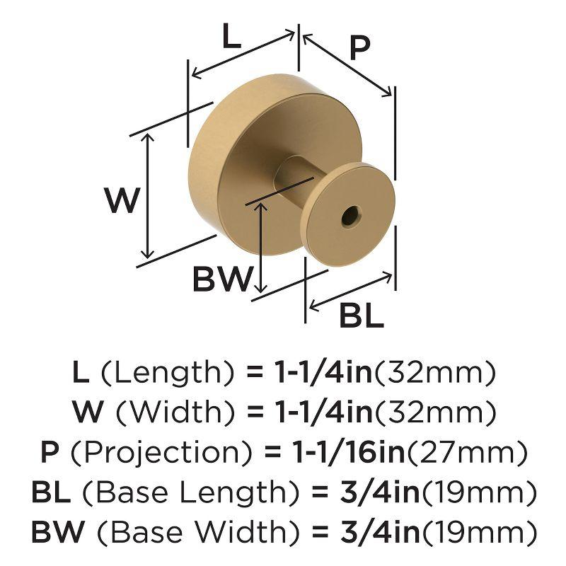 Radius 1 1/4" Diameter Round Knob