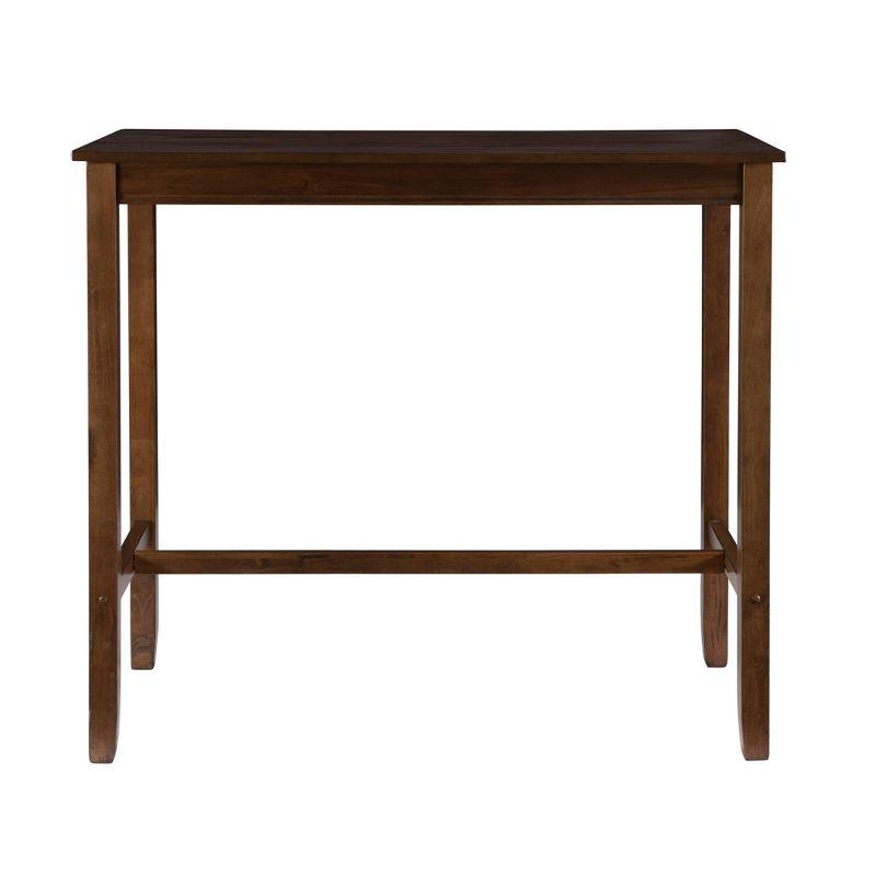 Linon 3pc Claridge Backless Stools Bar Height Dining Set Rustic: Pub Table with Upholstered Seating