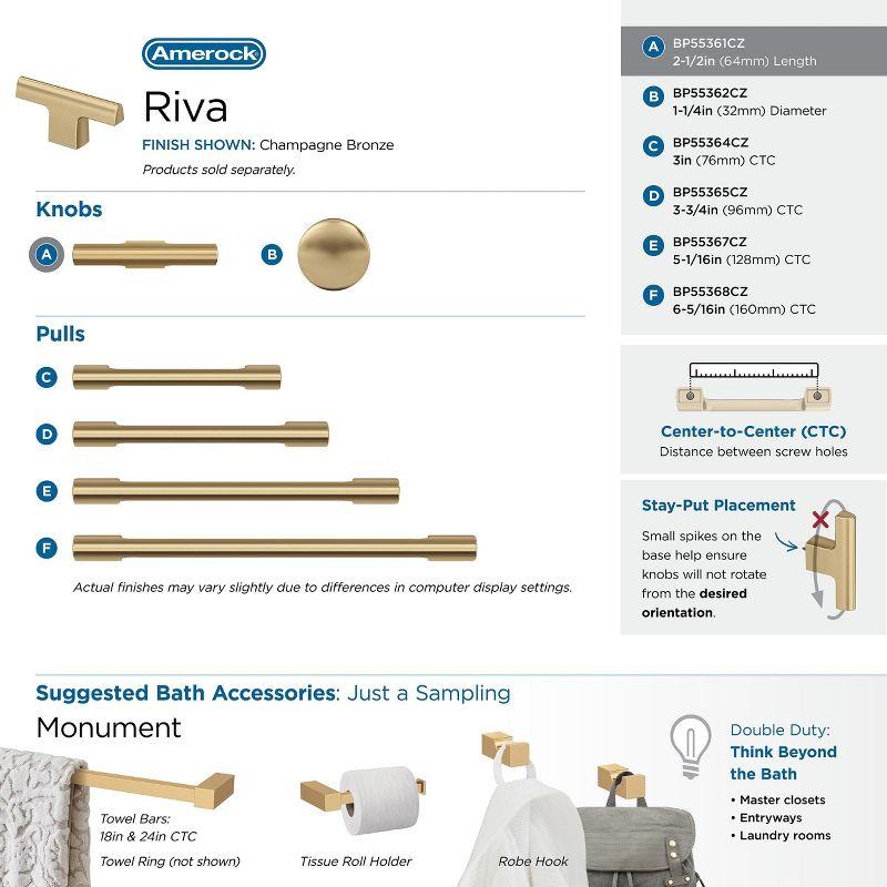 Riva 2 1/2" Length Bar Knob