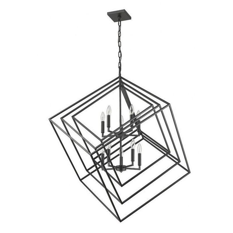 Z-Lite Euclid 10 - Light Chandelier in  Matte Black